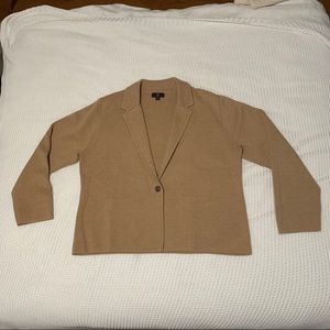 Camel Cropped Sweater Blazer